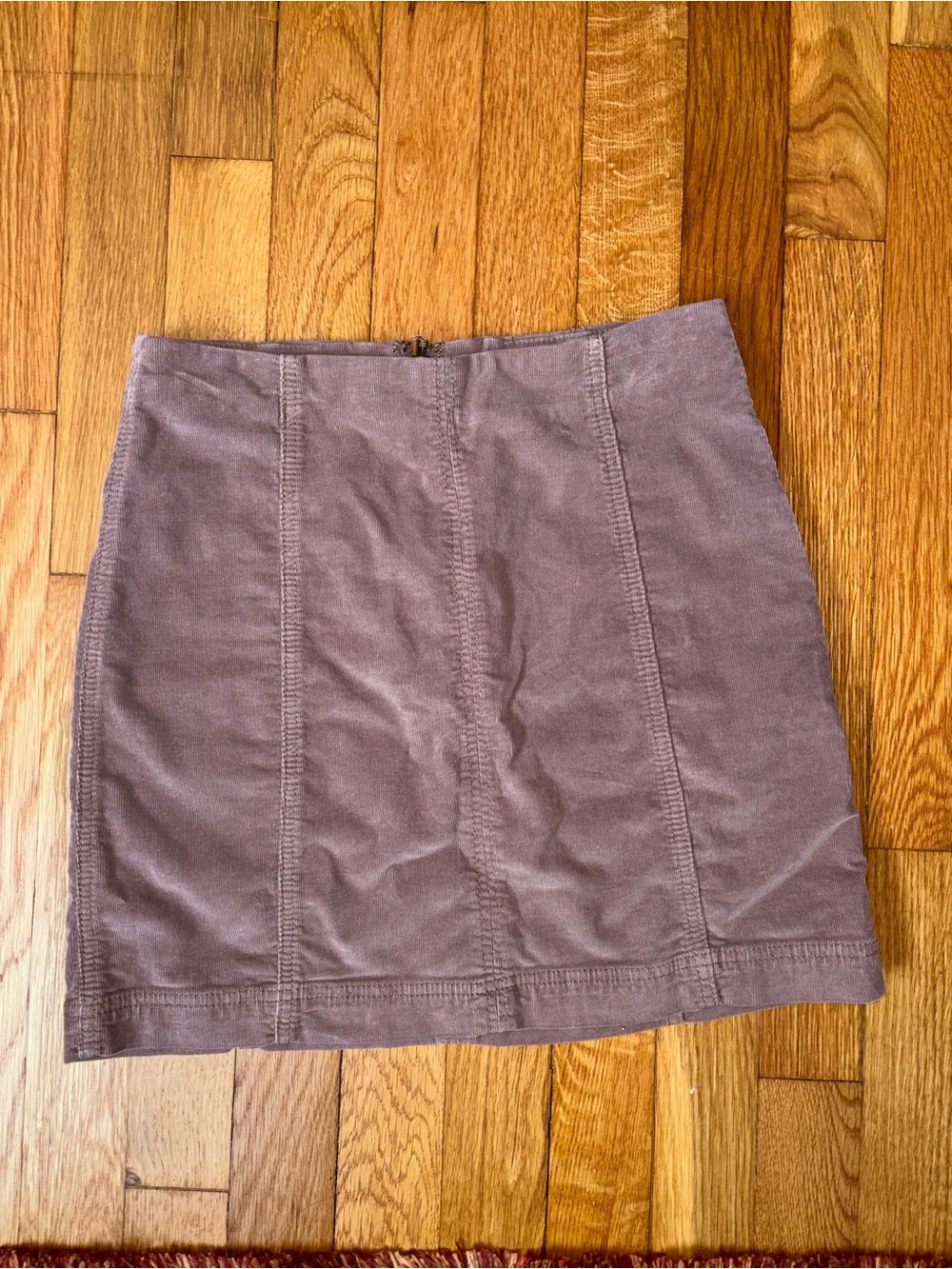 Free People Mauve Mini Skirt with Panel Stitching
